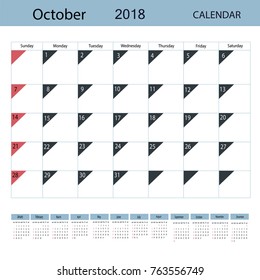Calendar with a planer on an isolated background