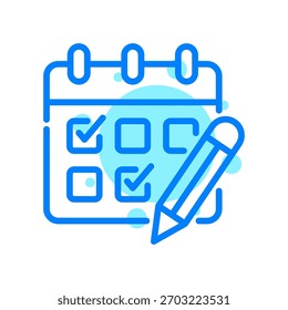 Calendar PlanIcon En Ilustración vectorial De Formas