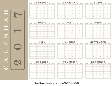 Calendar and planner 2017