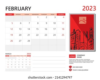 Calendar Planner 2023 Set 12 Months Stock Vector (Royalty Free