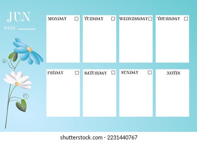 Planificador del calendario de diferentes meses del año con fondo floral.