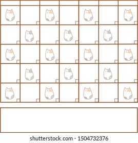 Calendar Planner Form for everyday with cut cat decoration is suitable for everyone.
