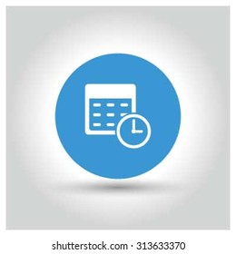 Calendar planner Icon. Blue Business Pictogram. vector illustration