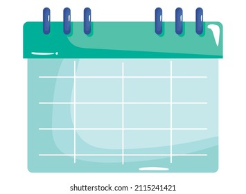 calendar planner icon on white background