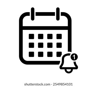 calendar planner icon vector. reminder organizer event sign symbol isolated illustration