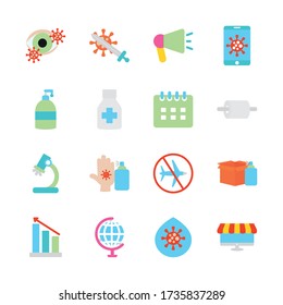 calendar planner and stop the spread icon set over white background, flat style, vector illustration