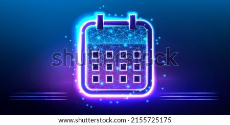 Calendar. Planning concept. Polygonal icon for business. Vector ilustration