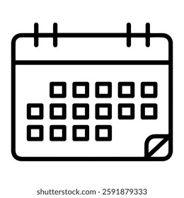 Calendar Planning Icon Representing Scheduling, Organization, and Productivity