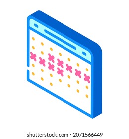 calendar planning isometric icon vector. calendar planning sign. isolated symbol illustration