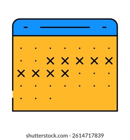 calendar planning line icon vector. calendar planning sign. isolated symbol illustration