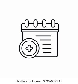 Vector de signo de ícono de evento de Calendar Plus Add
