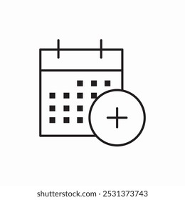 calendário mais marca adicionar ícone de evento sinal vetor