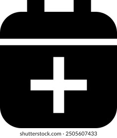 Calendar with plus sign vector flat icon