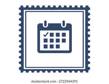 ícone de vetor de selo postal de calendário em um plano de fundo branco
Carimbo de correio vetorial sobre fundo branco