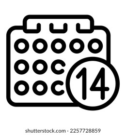 Calendar product icon outline vector. Box shipment. Order store