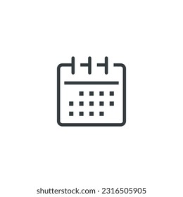 Calendar program schedule school education icon, vector illustration