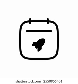 calendar project launch day icon sign vector