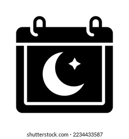 calendar ramadan icon vector illustration logo template isolated on white background
