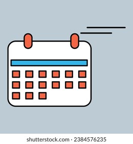 Calendar Red Icon On White Background. Red Flat Style Vector Illustration.
icon isolated vector
