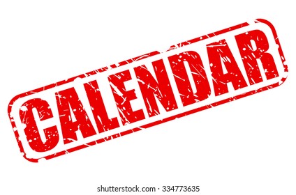 CALENDAR red stamp text on white