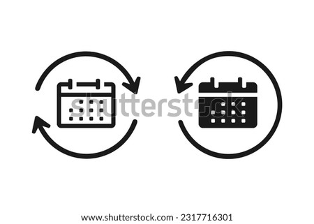 Calendar refresh icon. Illustration vector