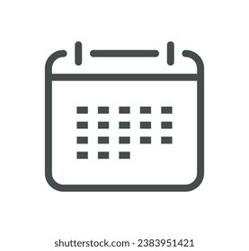 Calendar related icon outline and linear vector.