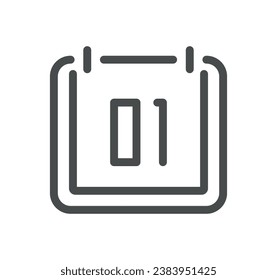 Calendar related icon outline and linear vector.