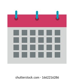 calendar reminder date flat style vector illustration design