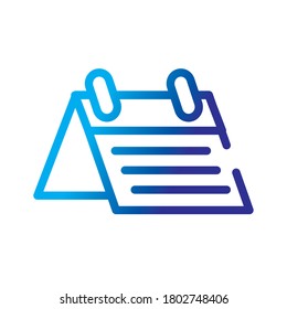 calendar reminder date gradient style icon vector illustration design