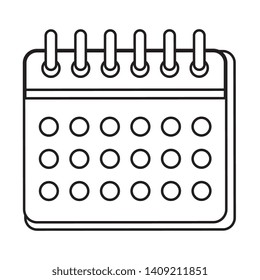 calendar reminder date icon vector illustration
