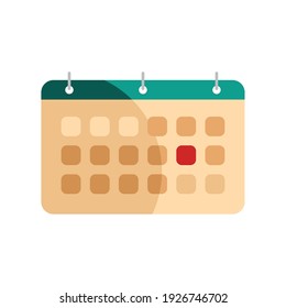 diseño vectorial de icono aislado de fecha de recordatorio de calendario