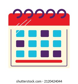 icono aislado de fecha de recordatorio de calendario