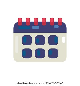 icono aislado de fecha de recordatorio de calendario