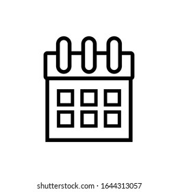 calendar reminder date line style icon vector illustration design