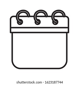 calendar reminder date planning icon vector illustration thick line