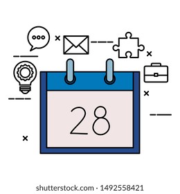 calendar reminder date with set icons
