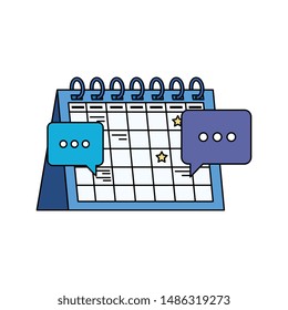 calendar reminder date with speech bubbles