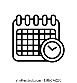 calendar reminder date with time clock vector illustration design