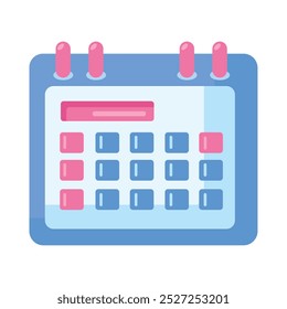 calendar with reminder dates isolated