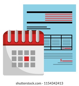 calendar reminder with financial document