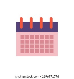 calendar reminder flat style vector illustration design