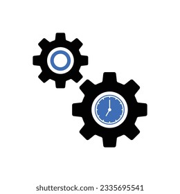 icono de recordatorio de calendario, calendario con ilustración vectorial del símbolo del reloj