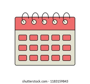 calendar reminder isolated icon