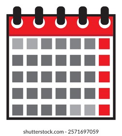 calendar reminder isolated icon. Calendar icon