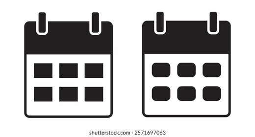 calendar reminder isolated icon. Calendar icon