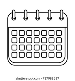 icono aislado del aviso de calendario