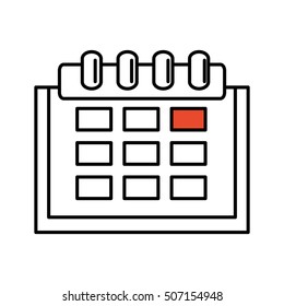 calendar reminder isolated icon vector illustration design