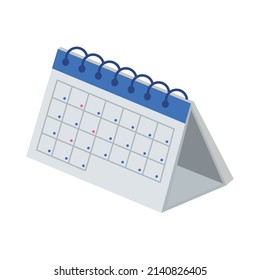 calendar reminder isometric style icon