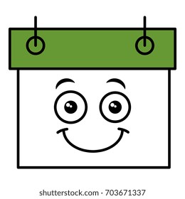 calendar reminder kawaii character