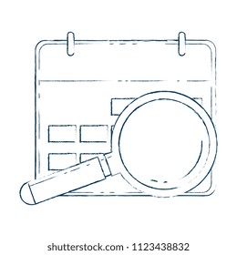 calendar reminder with magnifying glass